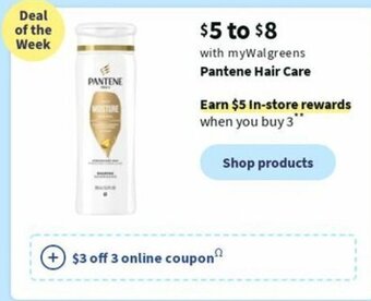 Walgreens Pantene Hair Care offer