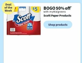 Walgreens Scott Paper Products offer