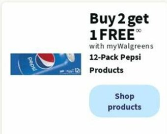 Walgreens 12-Pack Pepsi Products offer