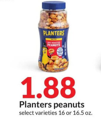 Hy-Vee Planters peanuts select varieties 16 or 16.5 oz. offer