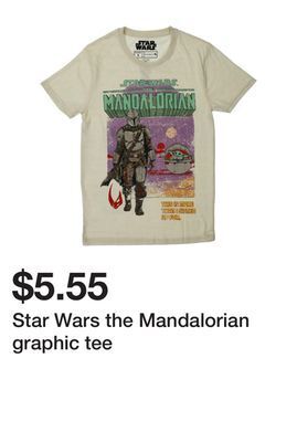 Five Below Star wars the mandalorian graphic tee offer