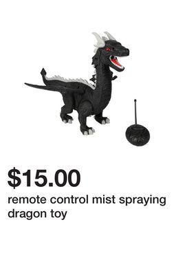 Five Below Remote control mist spraying dragon toy offer