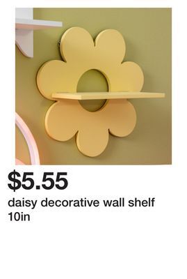 Five Below Daisy decorative wall shelf 10in offer