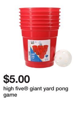 Five Below High five® giant yard pong game offer