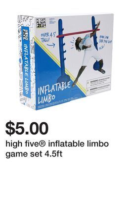 Five Below High five® inflatable limbo game set 4.5ft offer