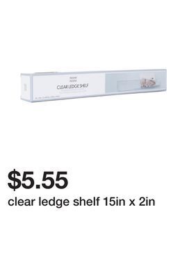 Five Below Clear ledge shelf 15in x 2in offer