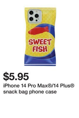 Five Below Iphone 14 pro max®/14 plus® snack bag phone case offer