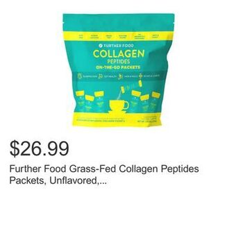 Costco Further food grass-fed collagen peptides packets, unflavored, 35-count offer