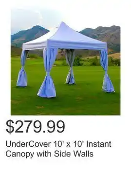 Costco Undercover 10' x 10' instant canopy with side walls offer