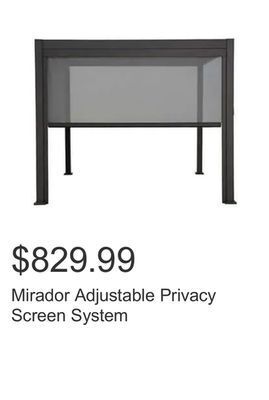 Costco Mirador adjustable privacy screen system offer