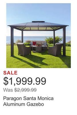 Costco Paragon santa monica aluminum gazebo offer