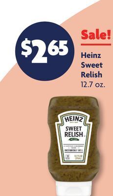 Family Dollar Heinz sweet relish offer