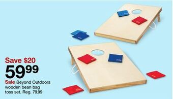 Target Beyond outdoors wooden bean bag toss set offer