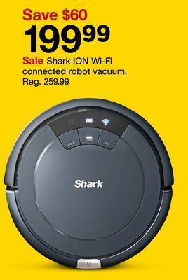 Target Shark ion wi-fi connected robot vacuum offer