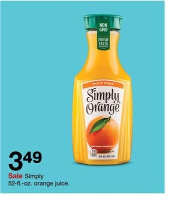 Target Simply 52-fl.-oz. orange juice offer