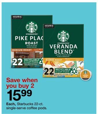 Target Starbucks 22-ct. single-serve coffee pods offer