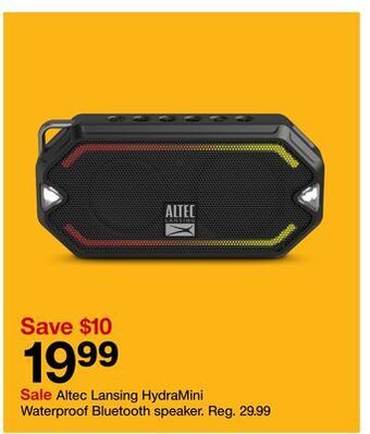 Target Altec lansing hydramini waterproof bluetooth speaker offer