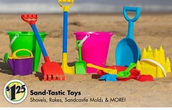 Dollar Tree Sand-tastic toys offer