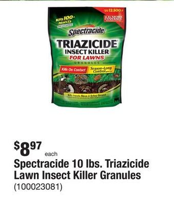 The Home Depot Spectracide 10 lbs. triazicide lawn insect killer granules offer