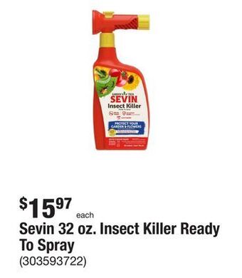 The Home Depot Sevin 32 oz. insect killer ready to spray offer