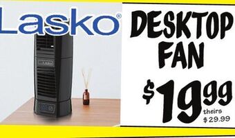 Ollie's Lasko desktop fan offer