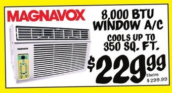 Ollie's Magnavox 8.000 btu window a/c offer