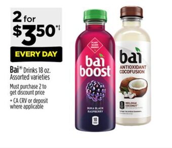 Dollar General Bai® drinks offer
