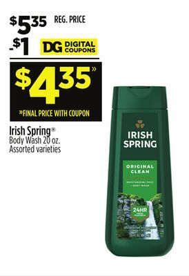 Dollar General Irish spring® body wash offer