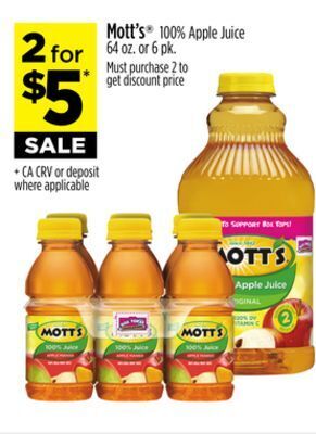 Dollar General Mott's® 100% apple juice offer