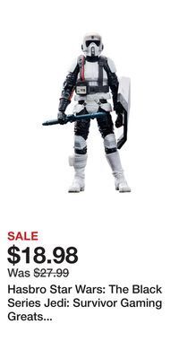 Game Stop Hasbro star wars: the black series jedi: survivor gaming greats riot scout trooper 6-in action figure offer