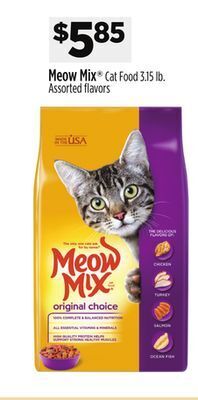 Dollar General Meow mix® cat food offer