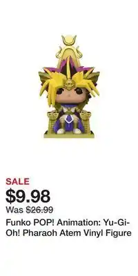 Game Stop Funko pop! animation: yu-gi-oh! pharaoh atem vinyl figure offer