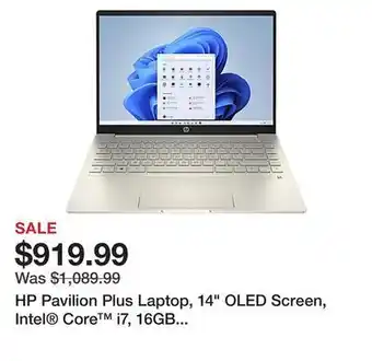 Office Depot Hp pavilion plus laptop, 14 oled screen, intel® core™ i7, 16gb memory, 512gb solid state drive, windows® 11, 643x6ua#aba offer