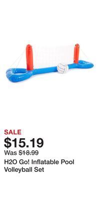 Big Lots H2o go! inflatable pool volleyball set offer