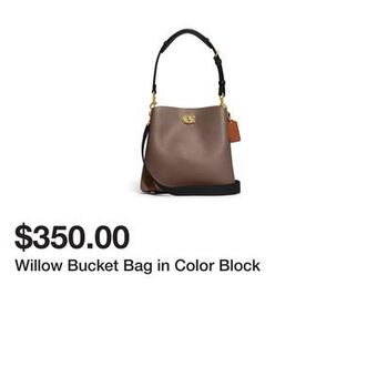 Belk Willow bucket bag in color block offer