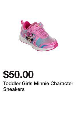 Belk Toddler girls minnie character sneakers offer