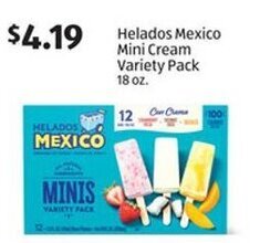 Aldi Helados Mexico Mini Cream Variety Pack offer