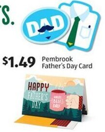 Aldi Pembrook Father's Day Card offer