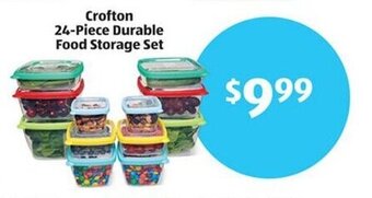 Aldi Crofton 24-Piece Durable Food Storage Set offer