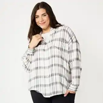 Kohl's Juniors' plus size so® oversized button-down shirt offer