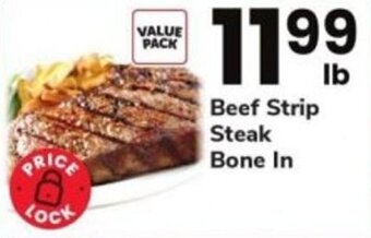 Safeway Beef Strip Steak Bone In offer