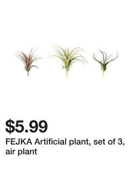 Ikea Fejka artificial plant, set of 3, air plant offer