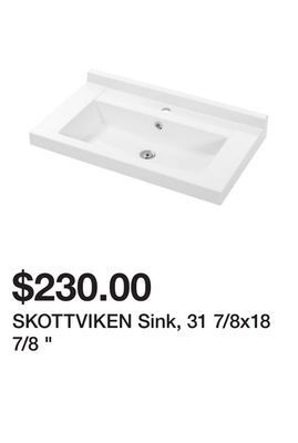 Ikea Skottviken sink, 31 7/8x18 7/8 offer