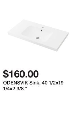 Ikea Odensvik sink, 40 1/2x19 1/4x2 3/8 offer