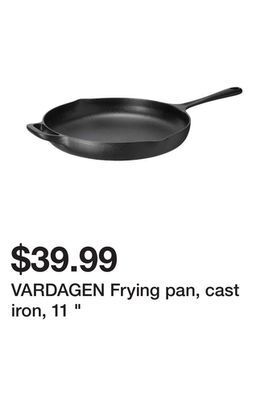 Ikea Vardagen frying pan, cast iron, 11 offer