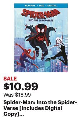 Best Buy Spider-man: into the spider-verse [includes digital copy] [blu-ray/dvd] [2018] offer