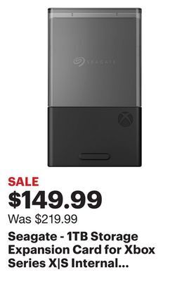 Best Buy Seagate - 1tb storage expansion card for xbox series x|s internal nvme ssd - black offer