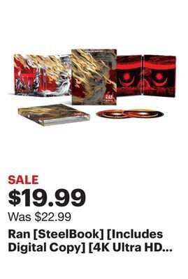 Best Buy Ran [steelbook] [includes digital copy] [4k ultra hd blu-ray/blu-ray] [only @ best buy] [1985] offer