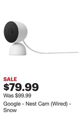 Best Buy Google - nest cam (wired) - snow offer