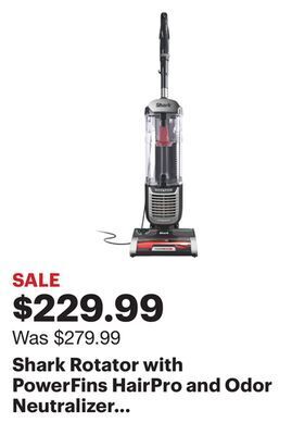 Best Buy Shark rotator with powerfins hairpro and odor neutralizer technology upright vacuum - charcoal offer